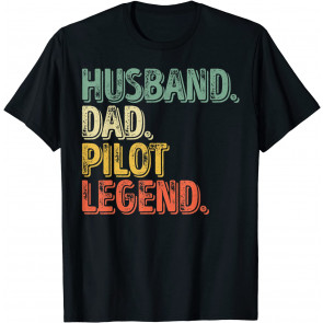 Husband Dad Pilot Legend  T-Shirt