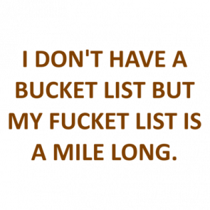 I Dont Have A Bucket List But My Fucket List Is A Mile Long Shirt