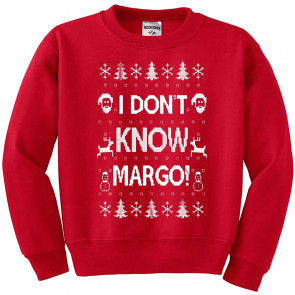 I Don't Know Margo Ugly Christmas  Boys Crewneck Graphic Sweat T-Shirt