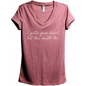 I Gotta Good Heart But This Mouth THO Fashion Relaxed T-Shirt