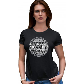 I Hate Golf Nice Shot I Love Golf Circle Of Life Deluxe Soft T-Shirt