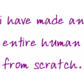 I Have Made An Entire Human From Scratch  Maternity Tshirt