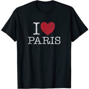 I Heart Paris France Vintage Distressed T-Shirt