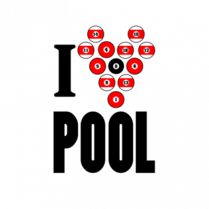 I Heart Pool Billiards Tshirt
