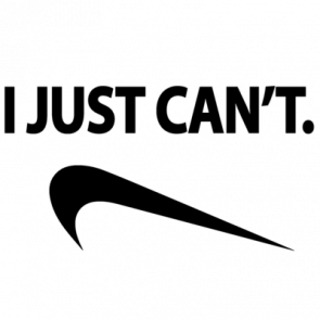 I Just Cant Nike Parody Tshirt