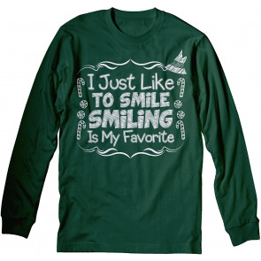 I Just Like To Smile, Smiling Is My Favorite - ELF Christmas T-Shirt