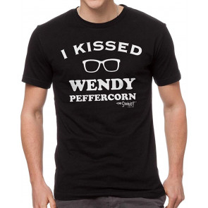 I Kissed Wendy Peffercorn Graphic Men's Black T-Shirt