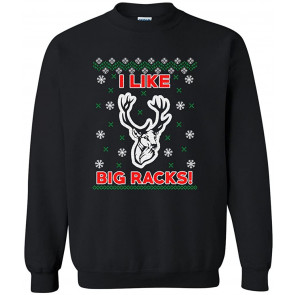 I Like Big Racks Reindeer Antlers Ugly Christmas T-Shirt
