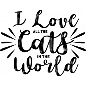 I Love All The Cats In The World T-Shirt