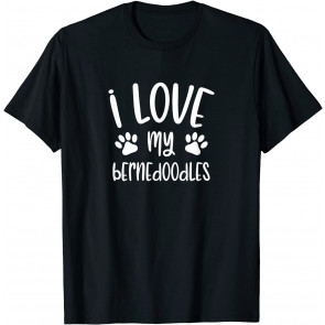 I Love My Bernedoodle Pet Breed Bernedoodles Dog Lover T-Shirt