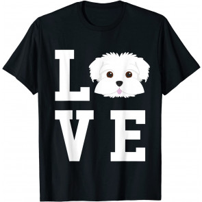 I Love My Dog - Maltese Dog Lover T-Shirt
