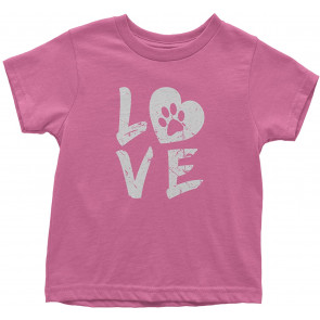 I Love My Dog Paw Print Toddler T-Shirt