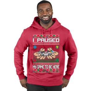 I Paused My Game To Be Here Ugly Christmas  T-Shirt