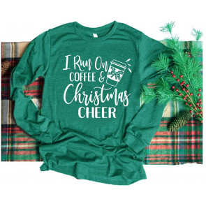 I Run On Coffee And Christmas Cheer T-Shirt