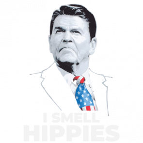 I Smell Hippies  Ronald Reagan Tshirt