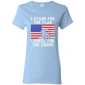 I Stand For The Flag I Kneel For The Cross Americana/American T-Shirt
