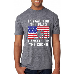 I Stand For The Flag I Kneel For The Cross Americana/American T-Shirt