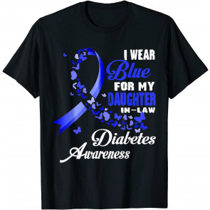 I Wear Blue For Daughter In Law Diabetes Awareness Family T-Shirt