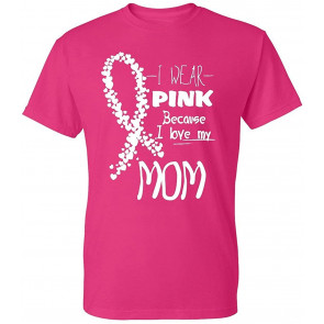 I Wear Pink Because I Love My Aunt Mom Sister - Breast Cancer Awareness Support Men's T-Shirt