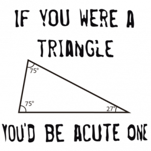 If You Were A Triangle Youd Be Acute One Funny Tshirt