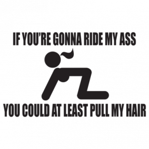 If Youre Gonna Ride My Ass You Could At Least Pull My Hair Tshirt