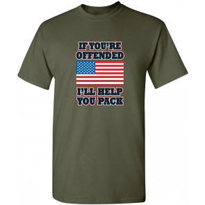 If You're Offended Flag Political Patriotic America T-Shirt