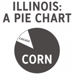 Illinois A Pie Chart Chicago And Corn  Illinois Tshirt