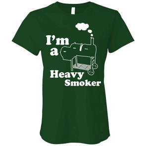 I'm A Heavy Smoker - BBQ Barbecue Meat Food - Ladies Cotton T-Shirt