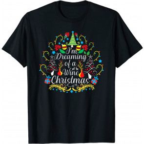 I'm Dreaming Of A Wine Christmas Lights Red T-Shirt