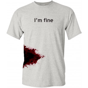 I'm Fine Novelty Sarcastic Movie Halloween Humor Zombie Funny T-Shirt