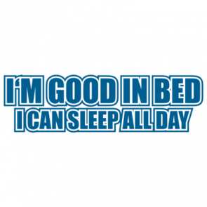 Im Good In Bed I Can Sleep All Day Tshirt