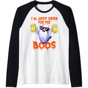 I'm Just Here For The Boos Ghost Drinking Halloween Beer T-Shirt