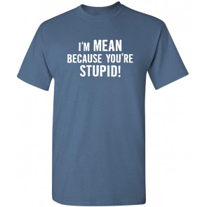 I'm Mean Because You're Stupid T-Shirt
