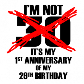 Im Not 30 Its My 1st Anniversary Of My 29th Birthday Tshirt