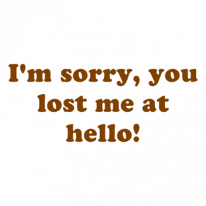 Im Sorry You Lost Me At Hello Shirt
