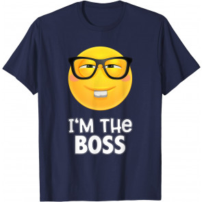I'm The Boss Nerd Emoticon  T-Shirt