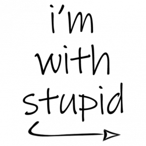 Im With Stupid  Funny Couples Tshirt