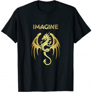 IMAGINE Fantasy Dragon Tattoo Style T-Shirt