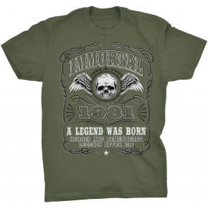 Immortal 1981 A Legend Was Born T-Shirt