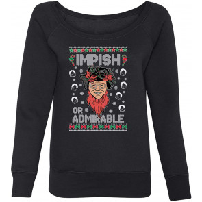 Impish Or Admirable Belsnickle Schrute Farm Off Shoulder Sweat T-Shirt