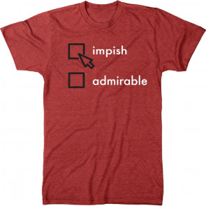 Impish Or Admirable Dwight Christmas Men's Tri-Blend T-Shirt