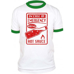 In Case Of Emergency - HOT Sauce - Retro Ringer T-Shirt