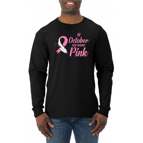 In October We Wear Pink Breast Cancer Awareness T-Shirt