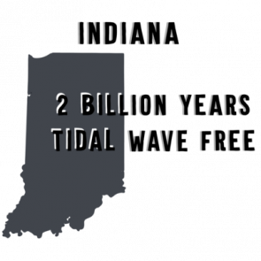 Indiana 2 Billion Years Tidal Wave Free  Indiana Tshirt