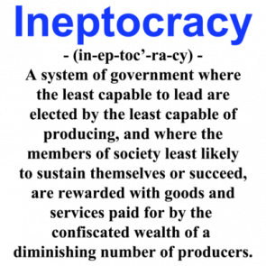 Ineptocracy Definition  Political Tshirt
