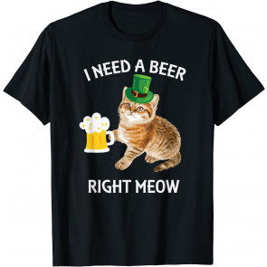 Irish Beer Cat T T-Shirt