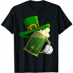 Irish Green Beer With Hat St. Patrick's Day T-Shirt