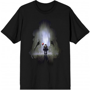 It 2017 Movie Foggy Pennywise Silhouette Men's Black T-Shirt
