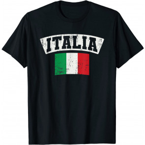 Italia Italian Flag Big Bold Retro Vintage Design T-Shirt