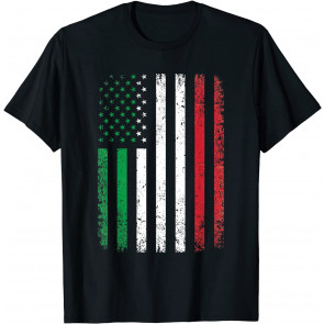 Italy USA Flag 4th Of July Patriotic American Italian Flag T-Shirt